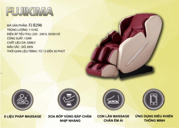 Ghế massage Fujikima 168 (Fujikima FJ 168) - gọi ngay 091.394.4284 nhận giảm giá.